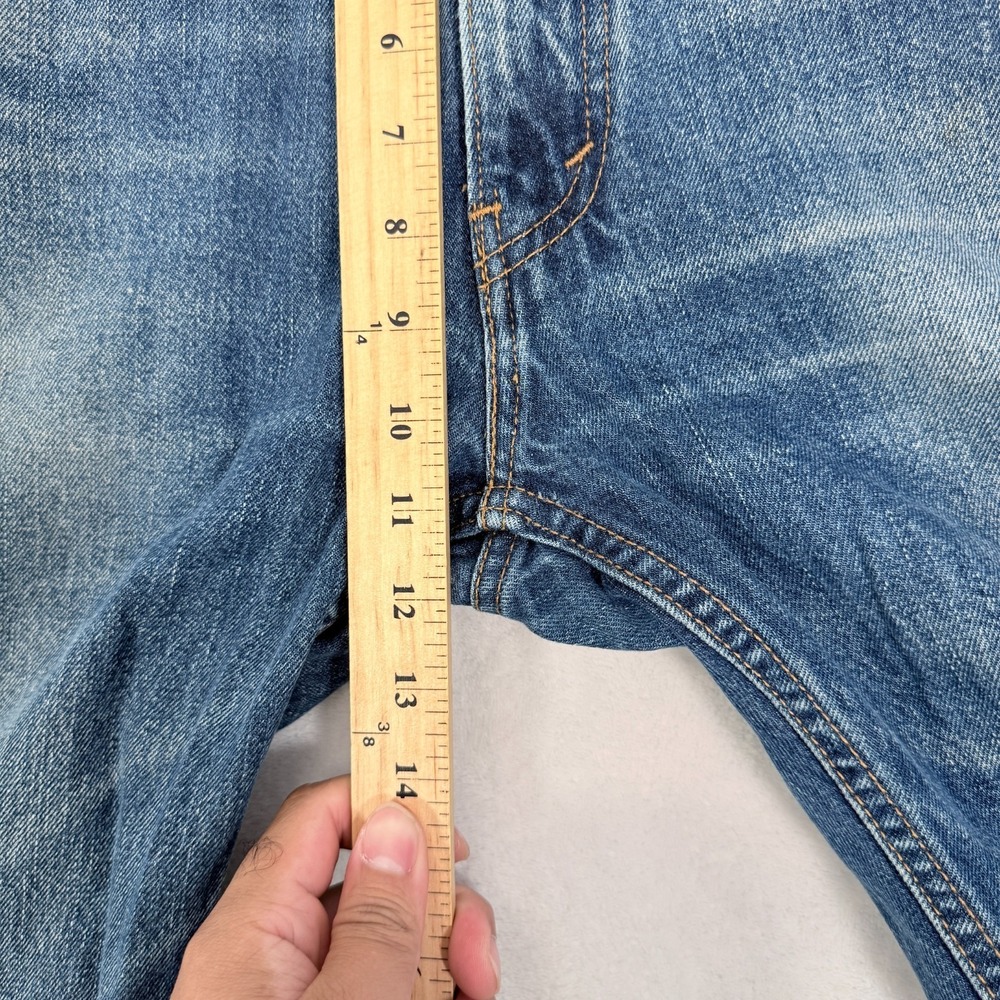 Levis 505 Jeans Mens 34x32 (34x31) Blue Relugar Fit Straight Leg - Picture 4 of 9